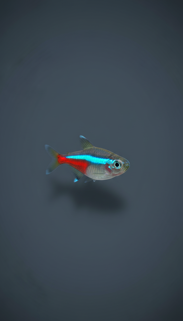 Neon Tetra vibrant schooling fish