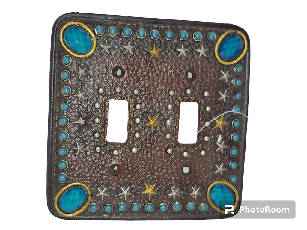 Embellished Leather Toggle Switch & Outlet Coordinating Set Covers