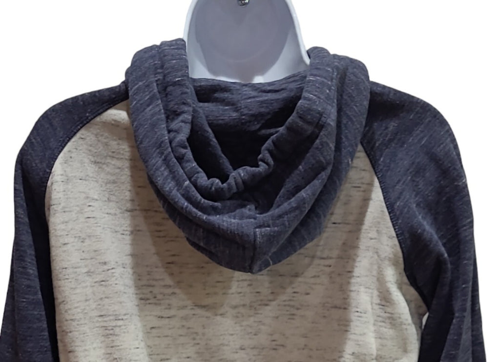 Doublju Womens Size  Medium Heather Blue & Light Gray Hoodie