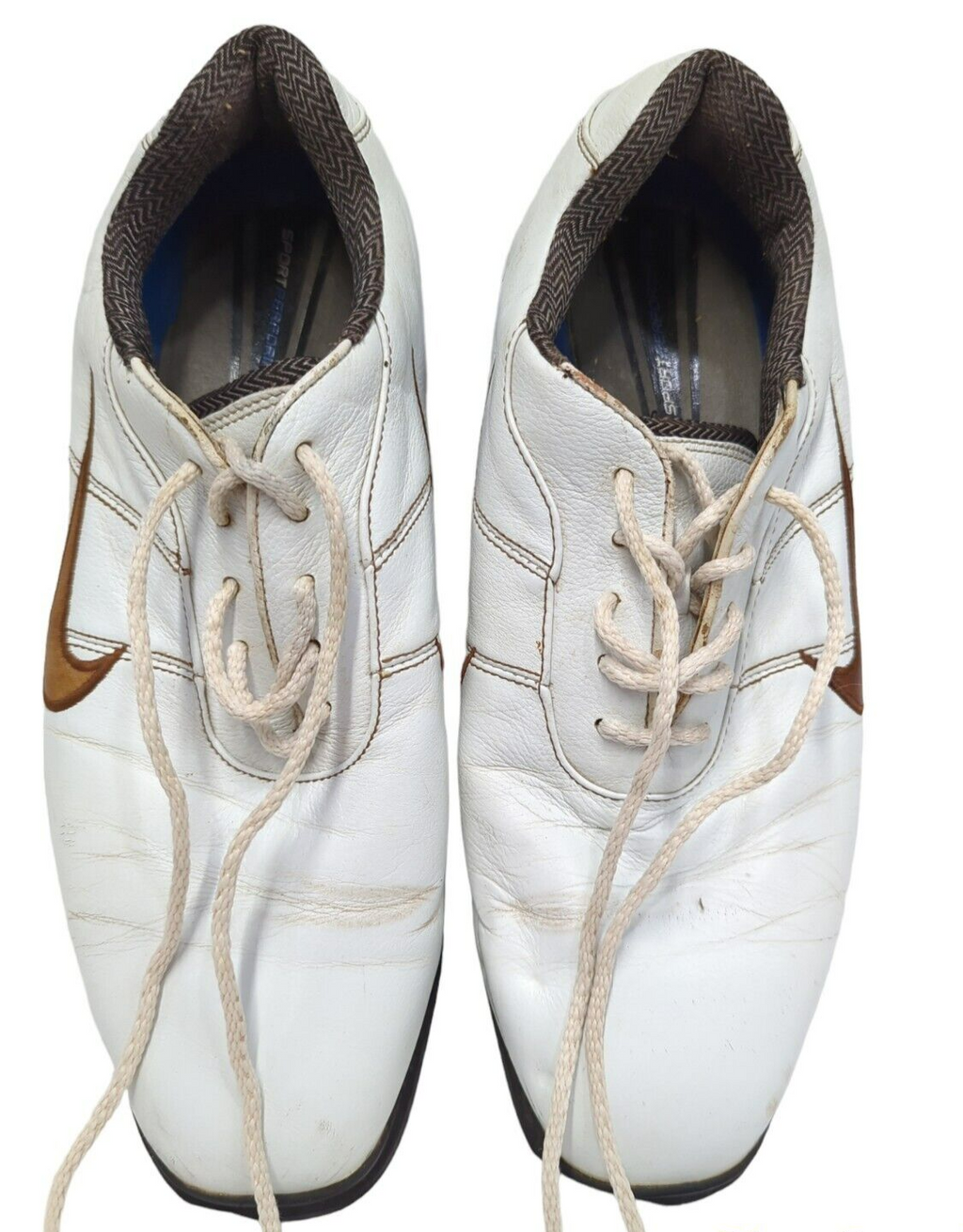 Nike Men's Durasport III  White Golf Cleats Shoes Sneakers