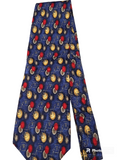 Roundtree & Yorke Classic Men's Silk Hand made Neck Tie Blue, Red, and yellow