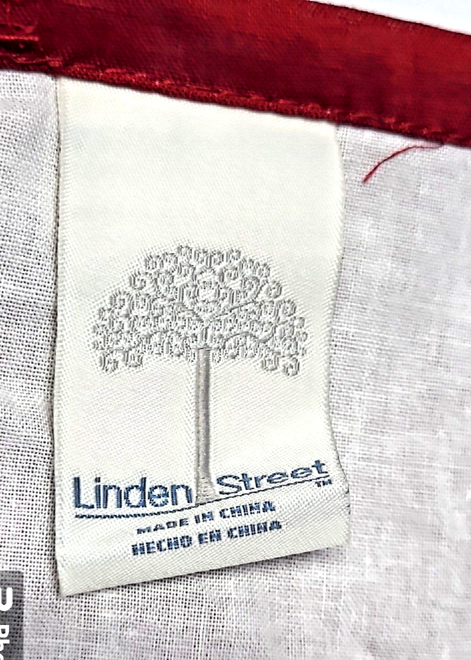 Lot of 3 -1 pc  Valance Window Treatment  Red Multi  Valance by Linden Street.