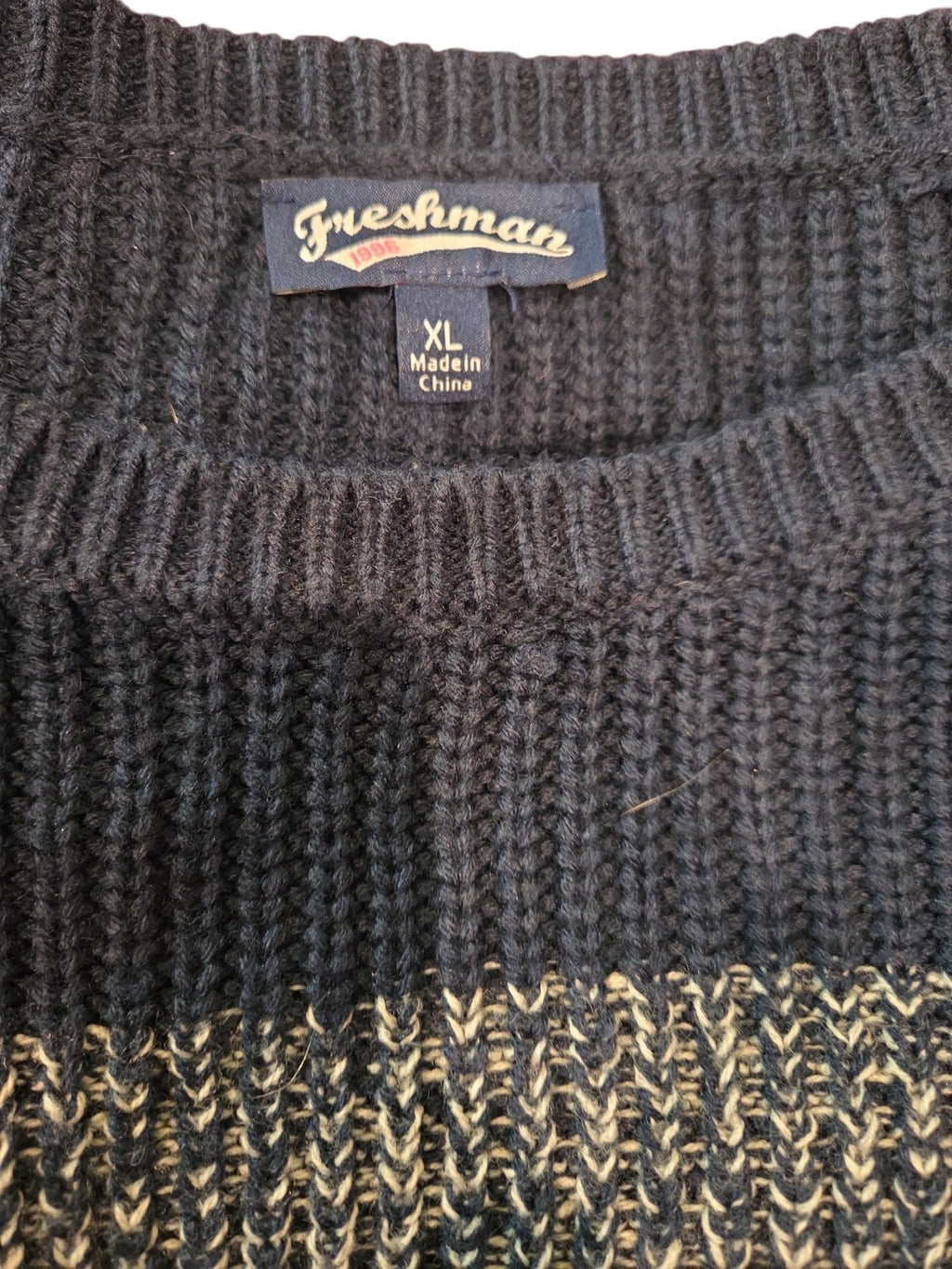 Freshman 1996 Sweater Womens or Man's  Size  XL Cable Knit Sweater