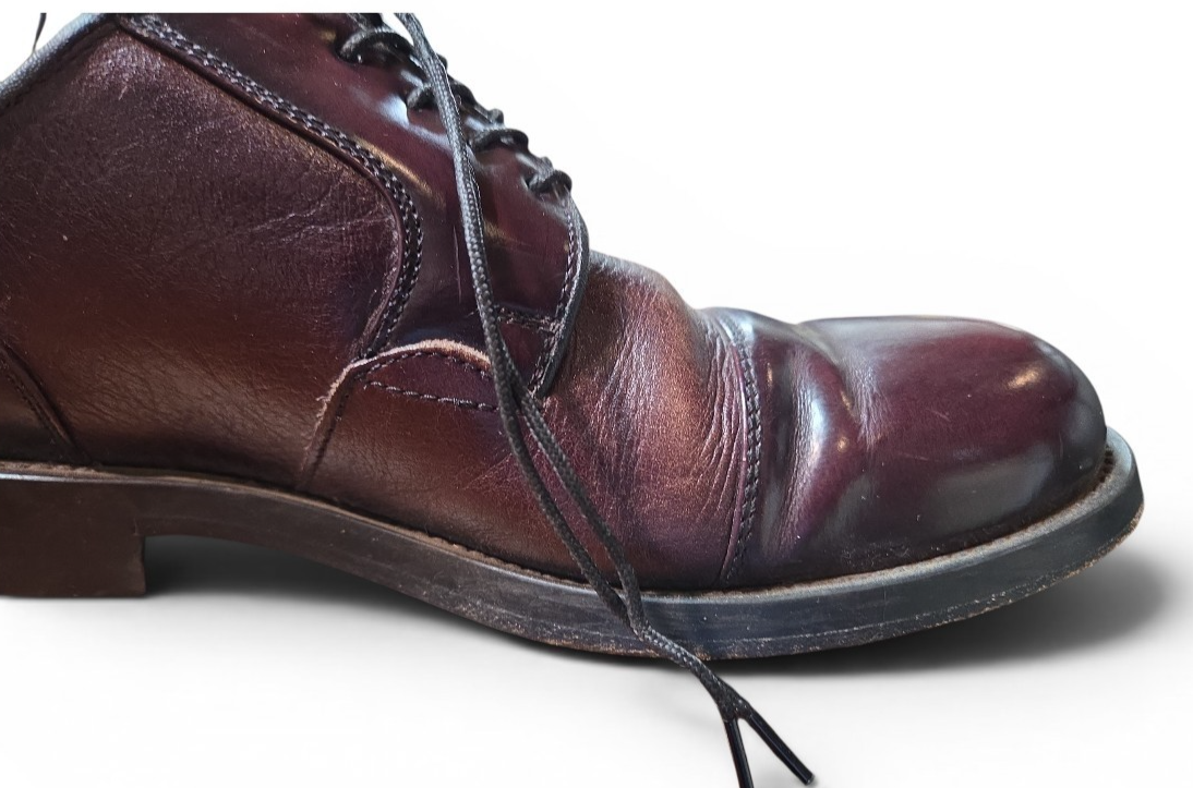 Casual Fridays  Deep Burgundy Oxford Size 9 1/2  Leather Sole Dress Shoes