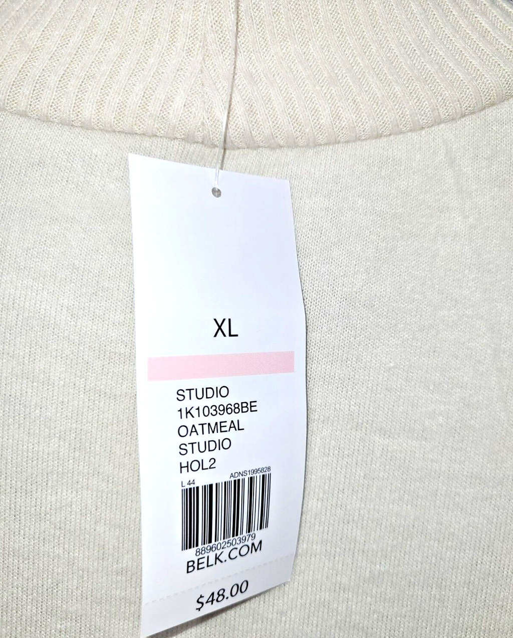 New Direction XL Light Weight Sweater, Oatmeal Orig $48.00