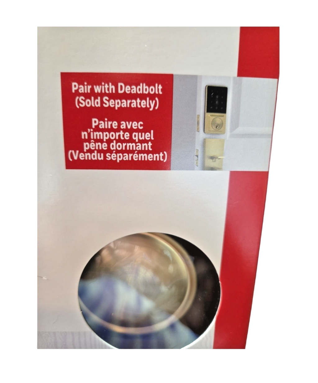 Honeywell satin gold Interior or Exterior Keyed Entry Door Handle