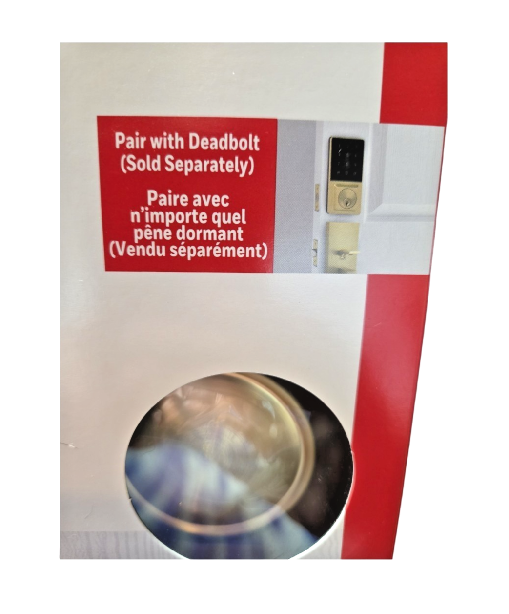 Honeywell satin gold Interior or Exterior Keyed Entry Door Handle