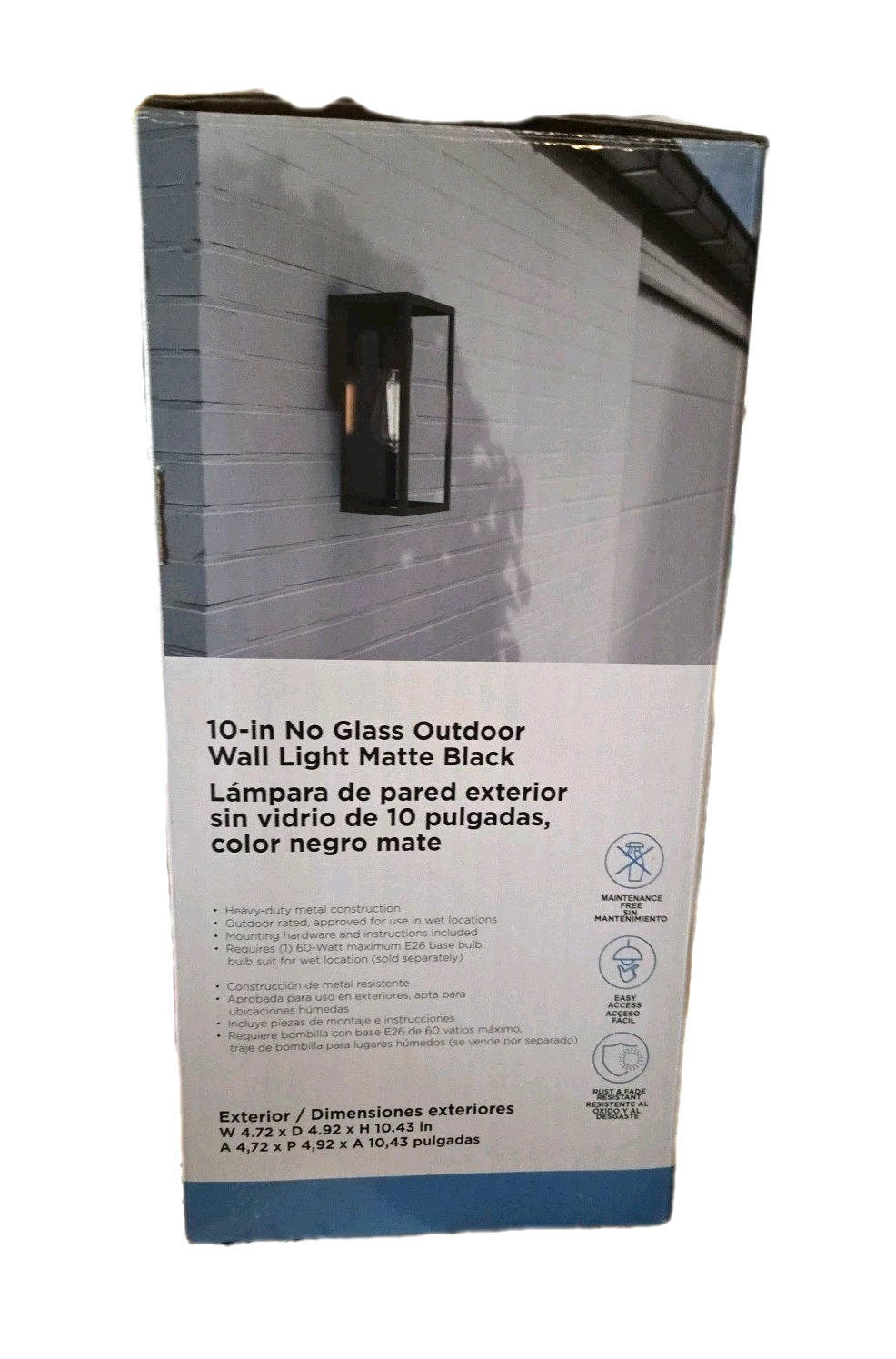 Lutec 1-Light Hardwired Outdoor Wall Light Sconce