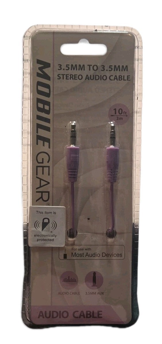 Mobile Gear  Purple  3.5-mm To 3.5mm  Audio Cable 10ft