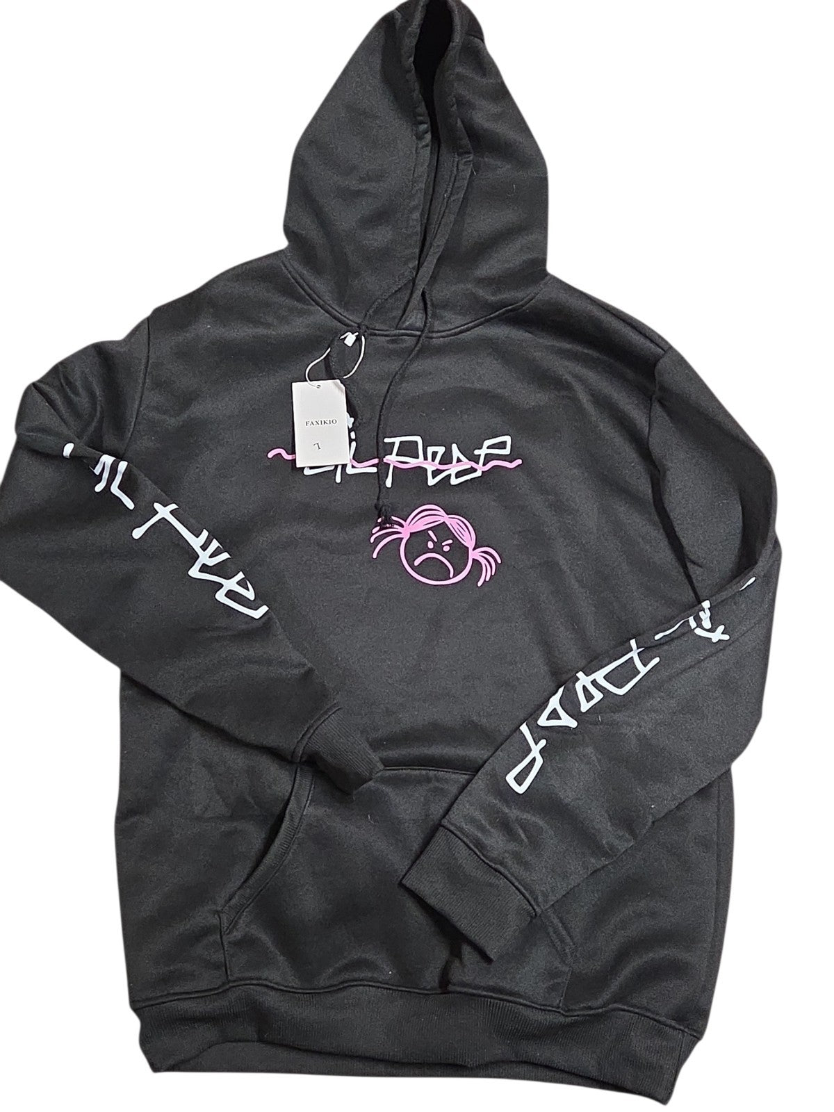 Lil Peep Hoodie Adult Come Over When You’re Sober Streetwear Pullover Black  L