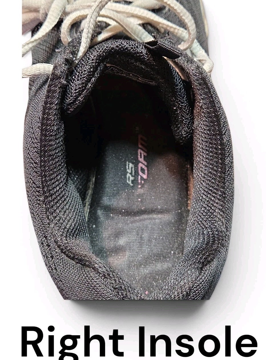 SKECHERS Flex Lite Mesh Lace-Up Low Top Athletic Sneakers Black/White Size 9