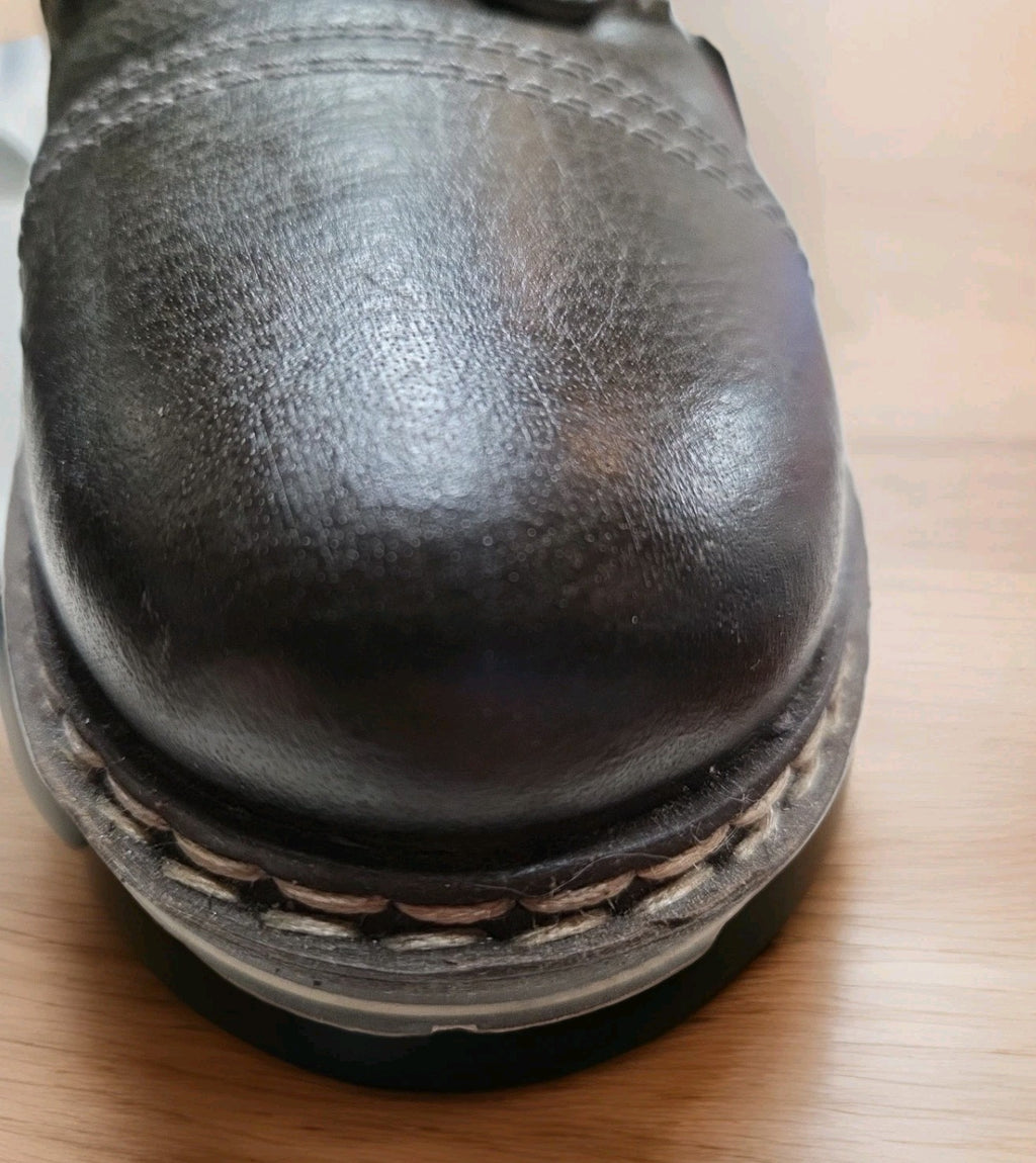 Crown Vintage Boots Men's 10.5 Fielding Quilted Cap Toe Brown Navy Casual Preppy