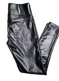 1. State Ladies Black Pleather Pants size Small