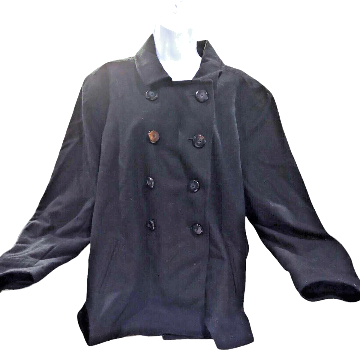 Old Navy Double Breasted  Black Pea Coat Womens size 2X  Plus