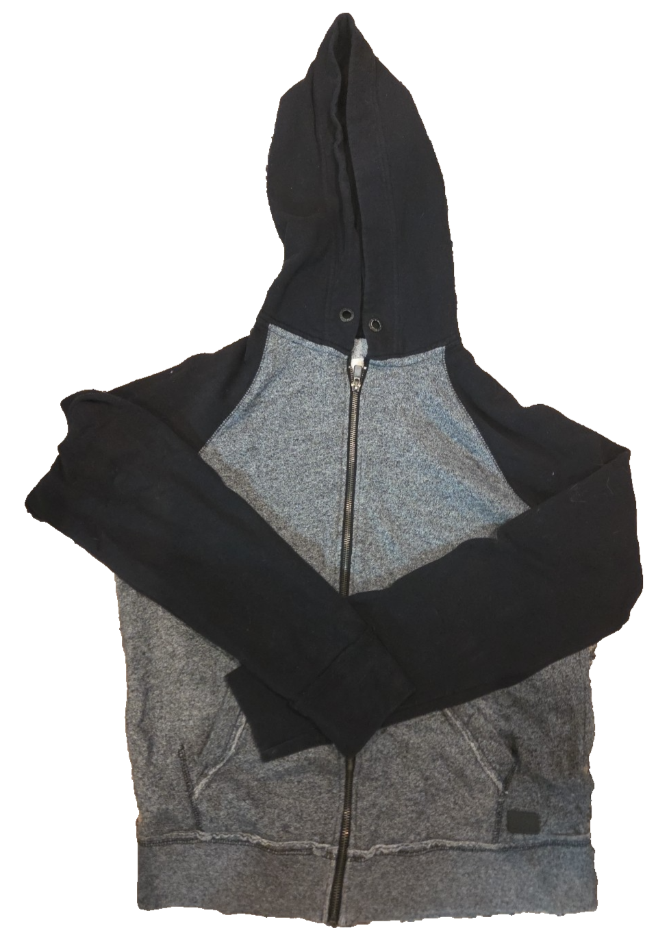 AEROPOSTALE  Zipper Front Hoodie Black Gray Size M