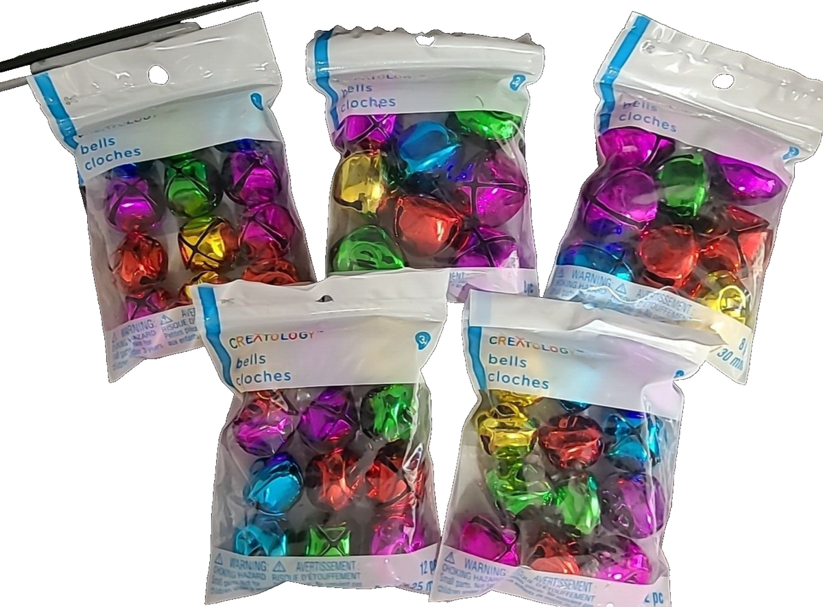 Lot of  242  Assorted Sizes &  Colors Metal Bell Chimes for Decors And More!