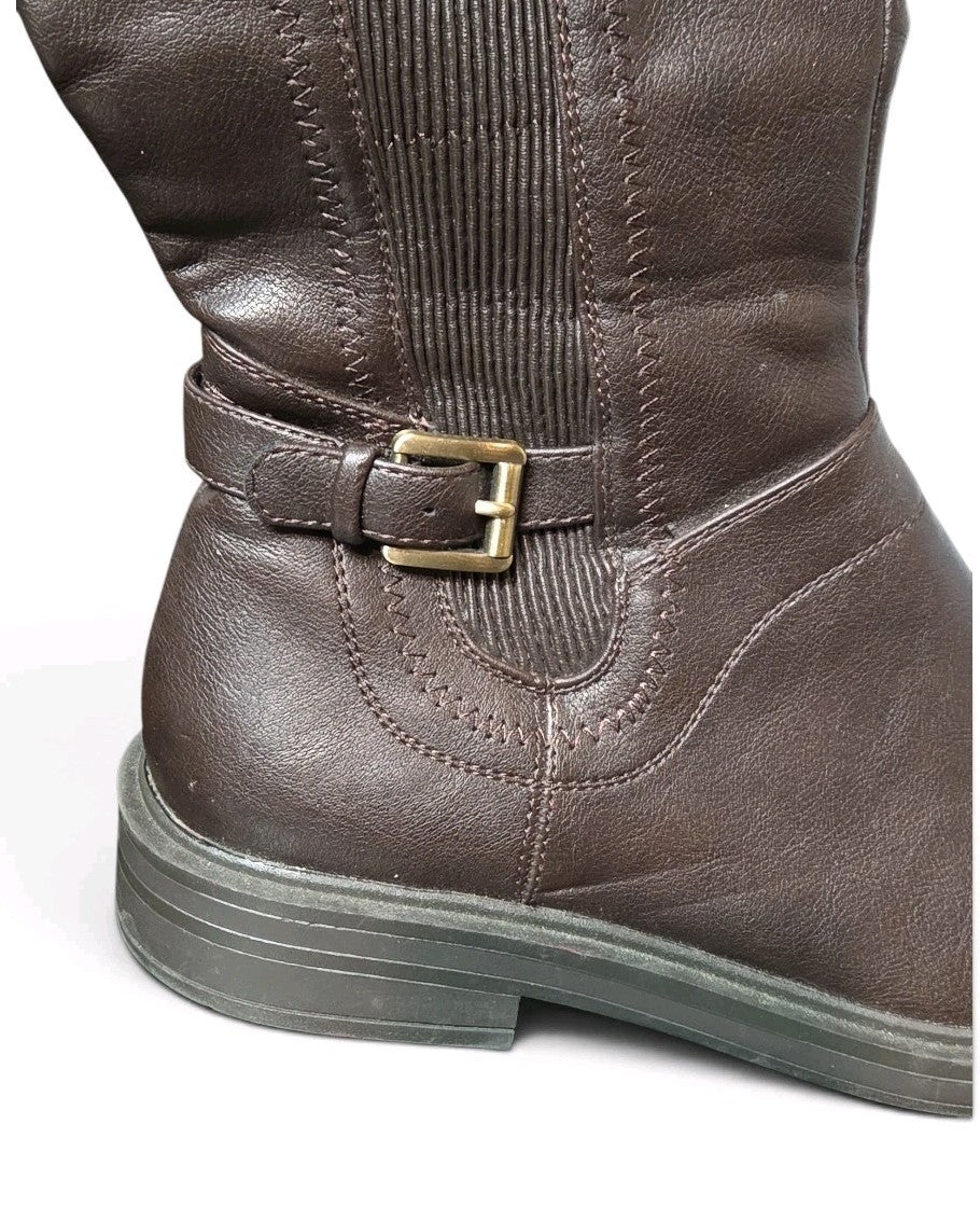 White Mountain Womens  WC Chestnut Fabric Meditate Knee High Boots