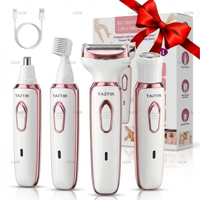 4 In 1 Electric Razor For Women Summer Bikini Shaver Painless Grooming Kit R