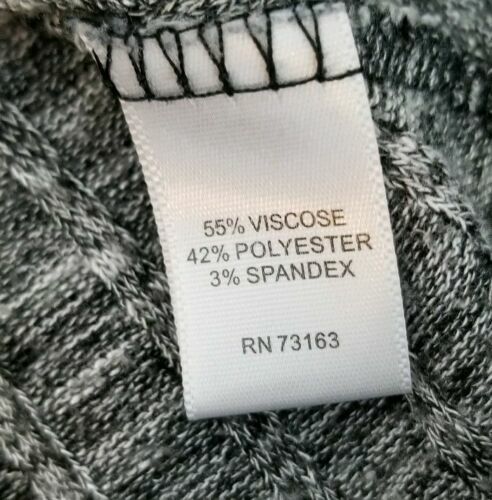 Cable & Gauge Cowl Neck Charcoal Sweater