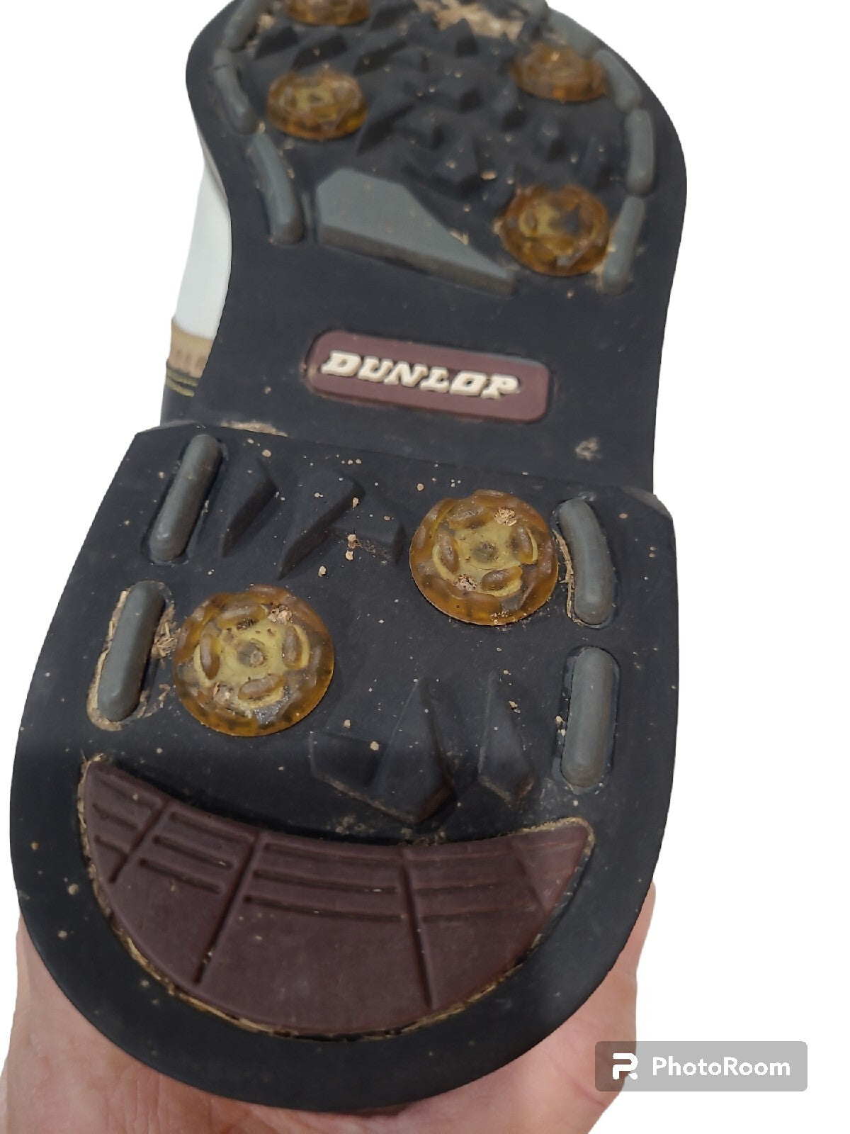 Dunlop Two Tone Saddle Golf Men's Leather M4750C White/Brown Size 9