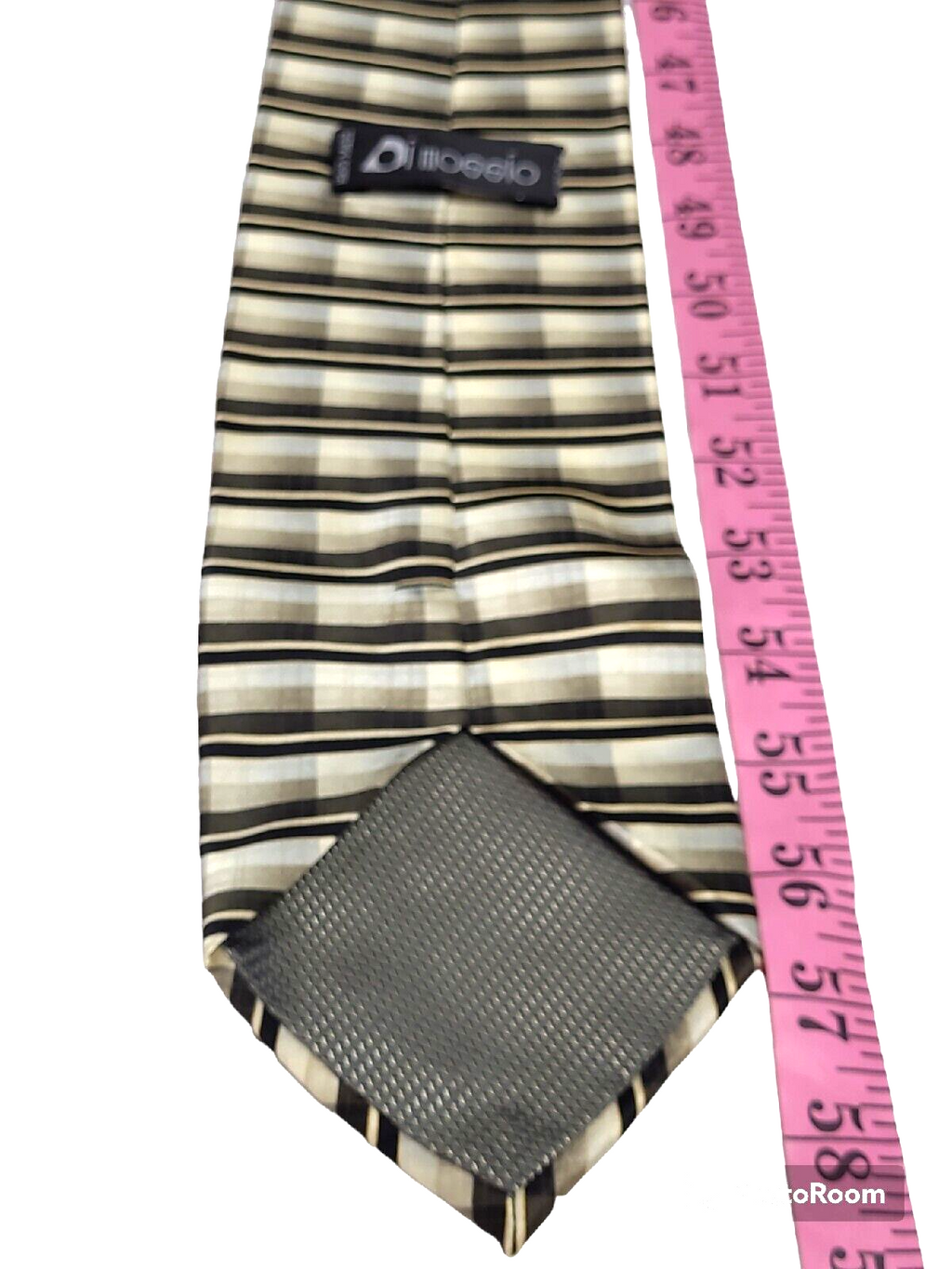 Di Maggio  Men's 100% silk  Handmade Brown Yellow Antique white Neck Tie