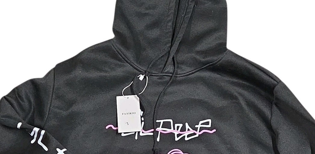 Lil Peep Hoodie Adult Come Over When You’re Sober Streetwear Pullover Black  L