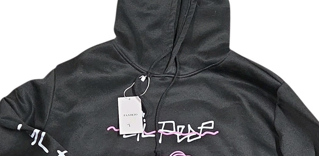 Lil Peep Hoodie Adult Come Over When You’re Sober Streetwear Pullover Black  L
