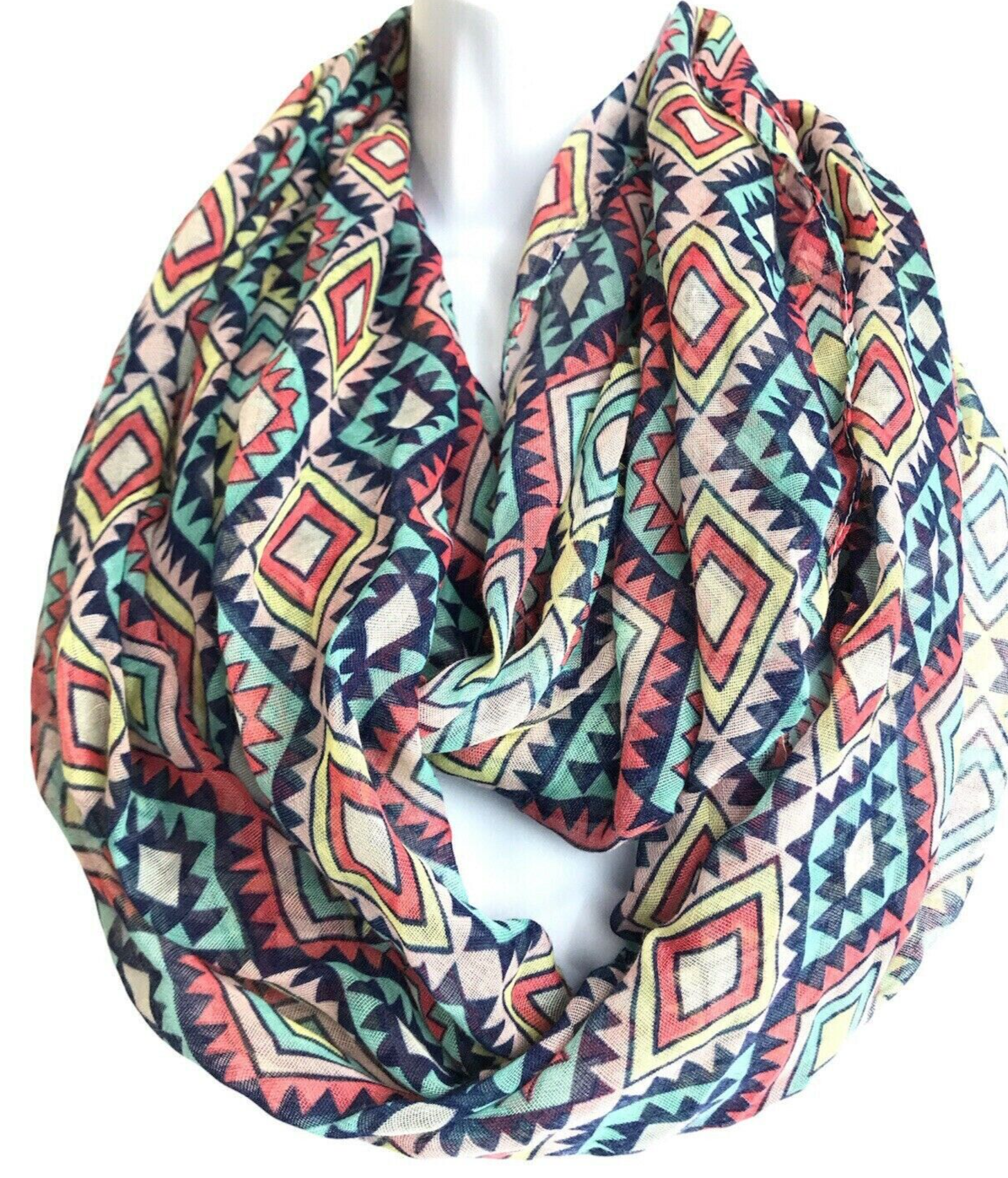 New with Tags. Francesca's bright colored cowl neck lightweight scarf.