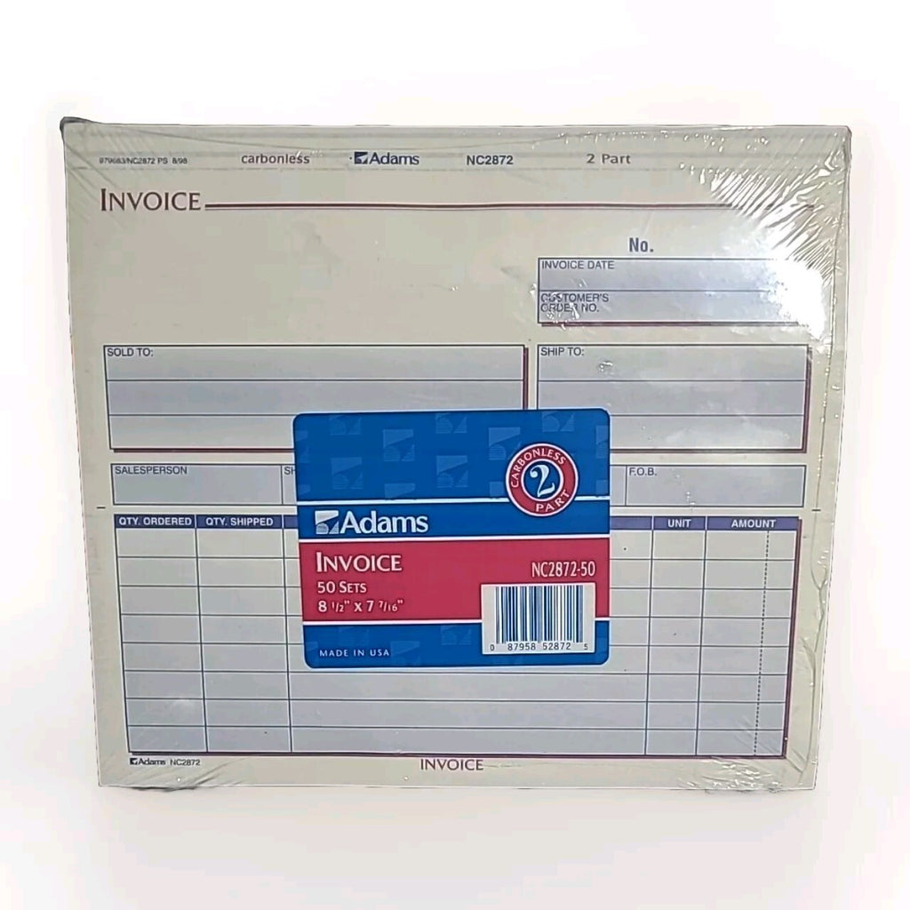 Adam's SHIPPER / PACKING SLIP  ~ 8 1/2 x 7 7/16 ~ NEW SEALED