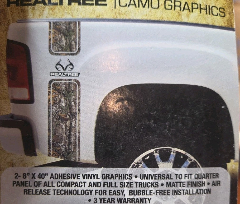 Realtree Antler Logo Bed Band Bed  2- 8" X 40" Vinyl Bed Bands