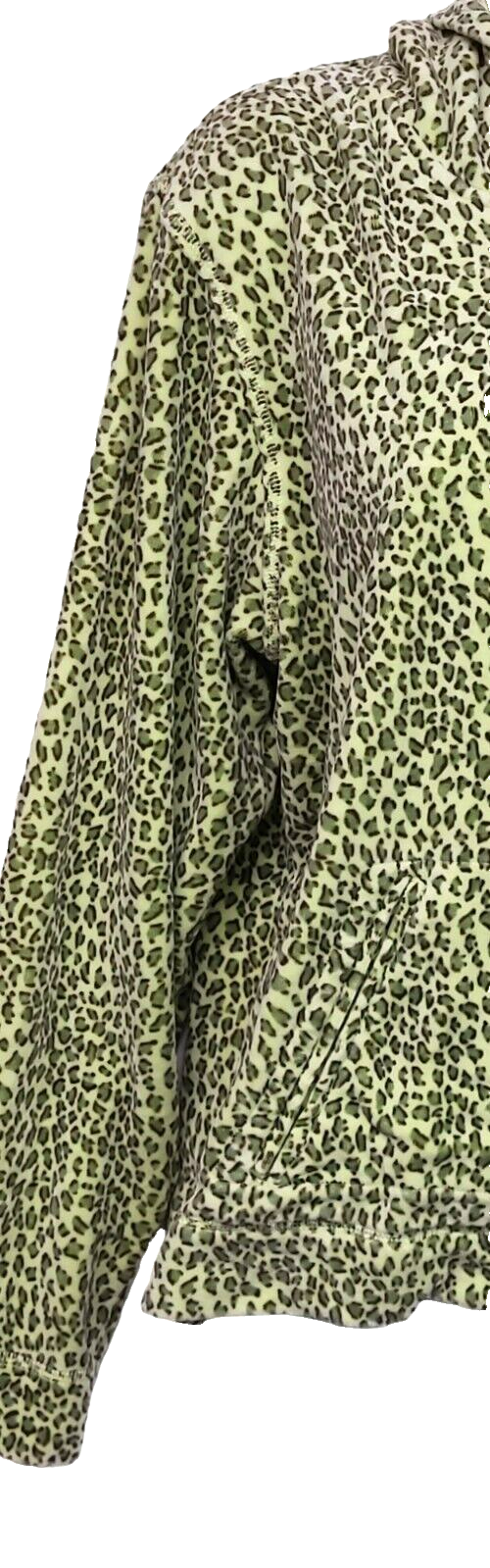 VINTAGE Oleg Cassini Yellow & Green Sport Jacket L Animal  Print