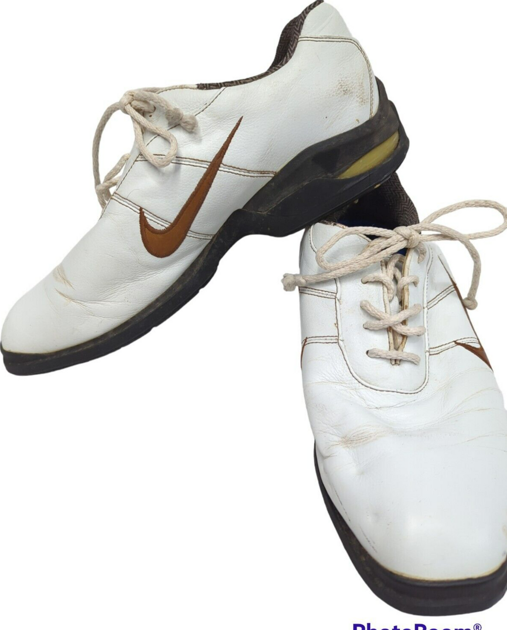 Nike Men's Durasport III  White Golf Cleats Shoes Sneakers