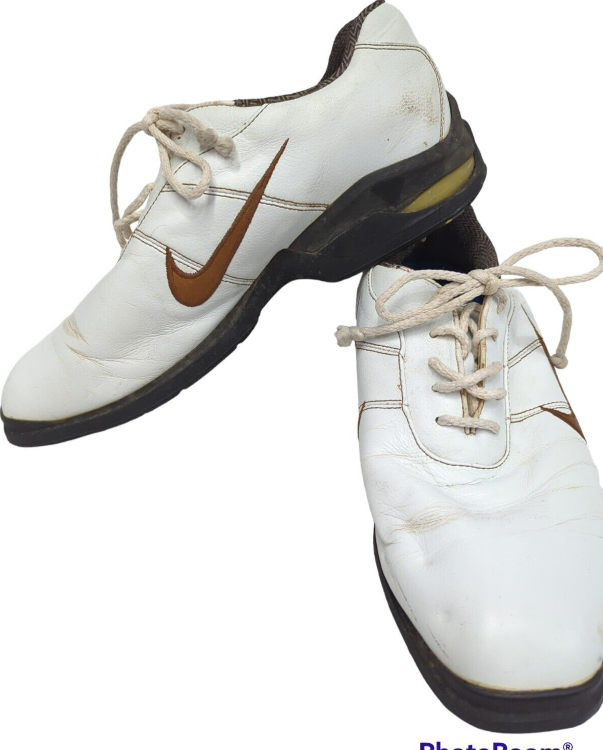 Nike Men's Durasport III  White Golf Cleats Shoes Sneakers