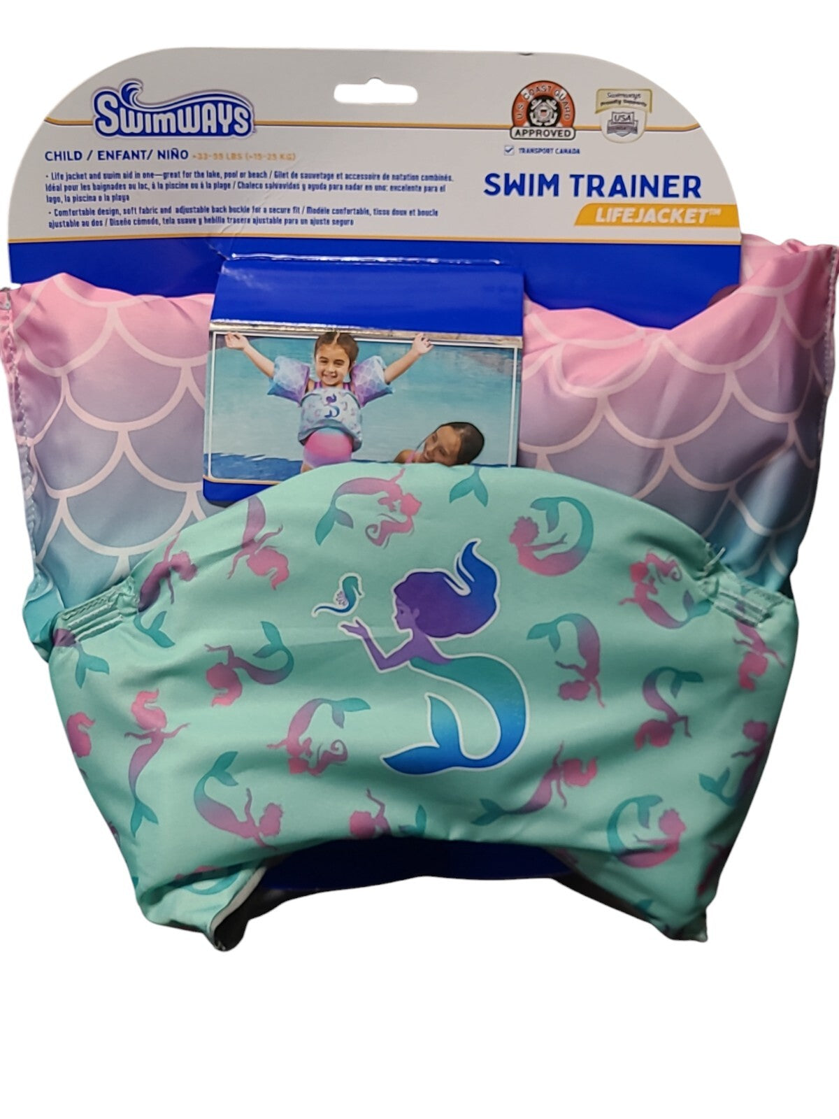 SWIMWAYS Swim Trainer Life Vest for Kids 33-55 lbs STYLES VARY