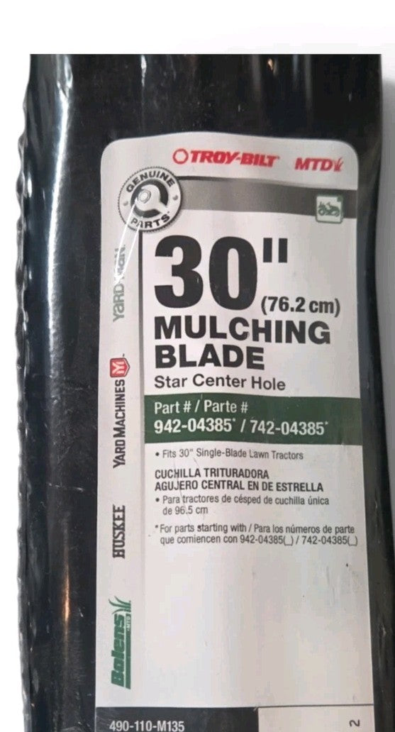 MTD Troy-Bilt 30 in 3-in-1 Mulching Mower Blade 942-04385 742-04385