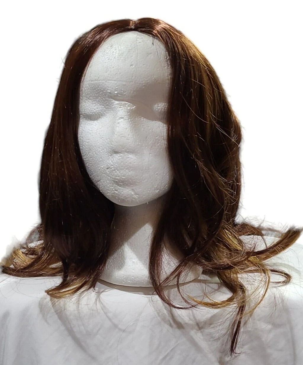 Women Brown Mix Ombre Long Layered Wavy Full Wig Highlighted Loose Wavy Fashion