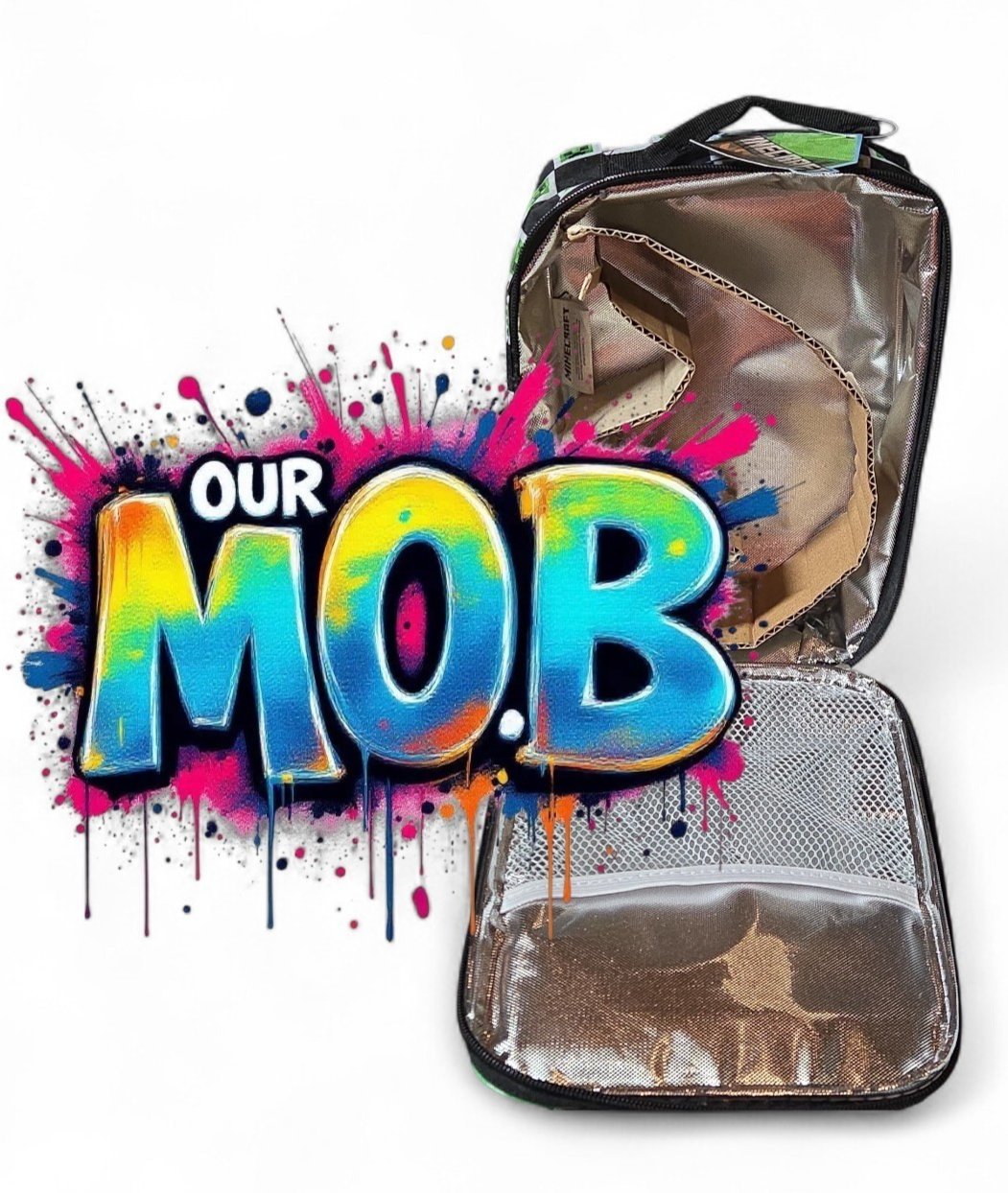 Minecraft Cooler Insulated With Drink Pouch Lunch Tote Bag Mojang