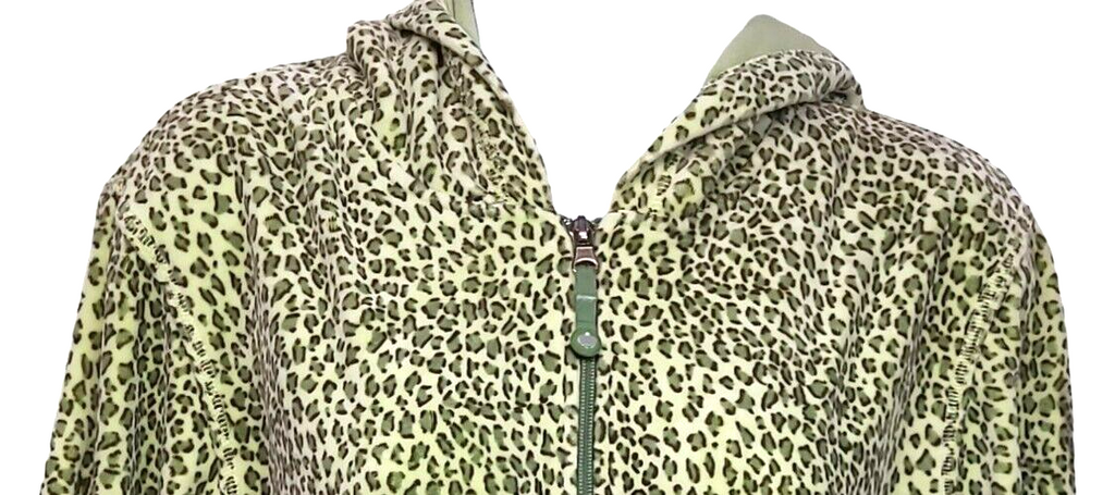 VINTAGE Oleg Cassini Yellow & Green Sport Jacket L Animal  Print