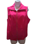 Attyre Women's Pink Vest  Full Zip Sleeveless Size Small