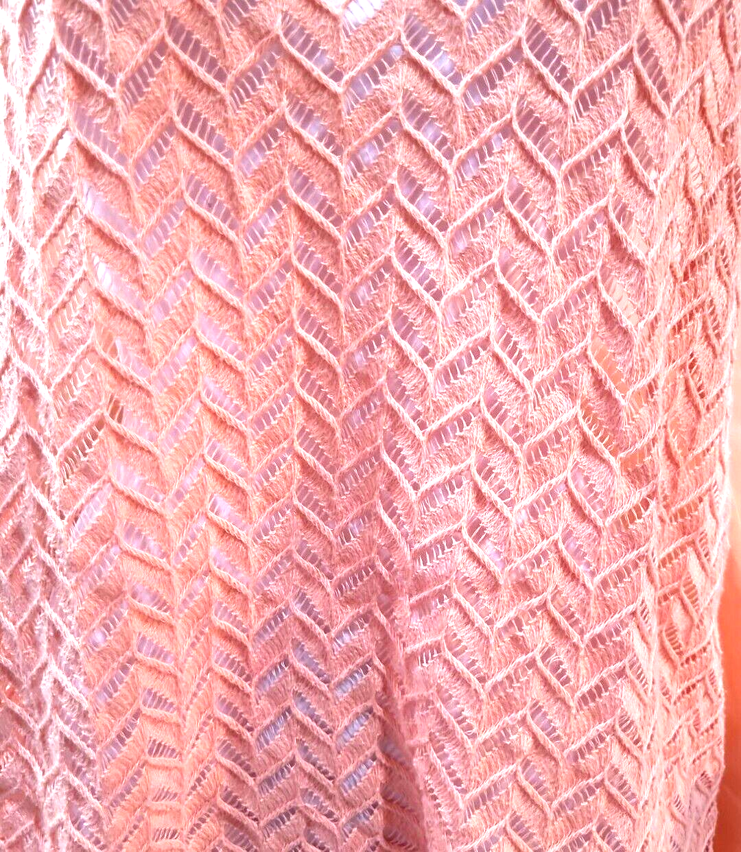 Daytrip Buckle Womens Top Sleeveless Peach Orange Sheer Polyester Large