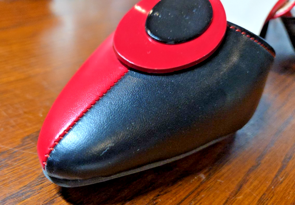 NEW!   Red and Black Pointed Toe Women’s High Heels Slip On Size 8.5