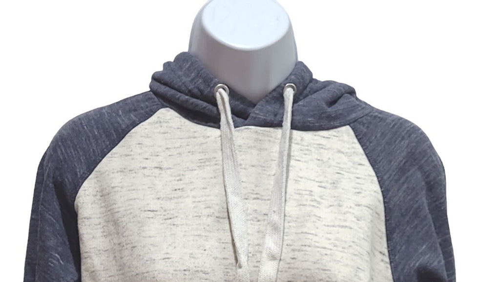 Doublju Womens Size  Medium Heather Blue & Light Gray Hoodie