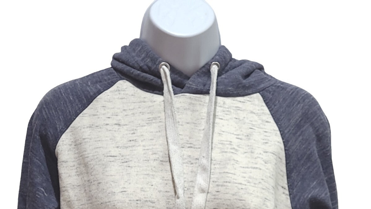 Doublju Womens Size  Medium Heather Blue & Light Gray Hoodie