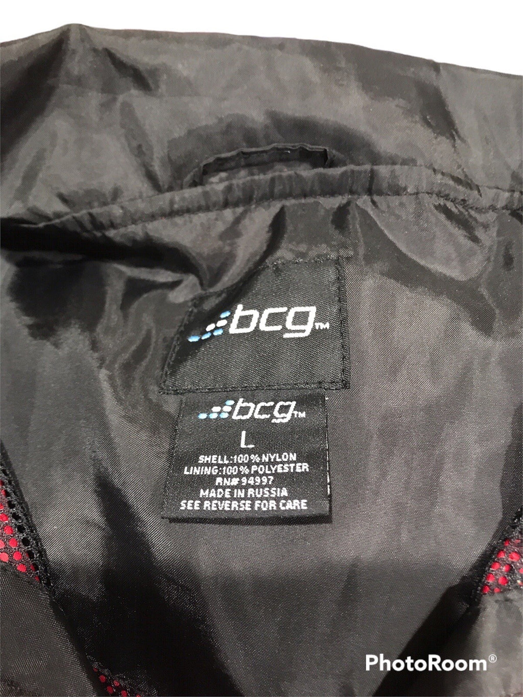 BCG  Men's Red and Black Windbreaker size L