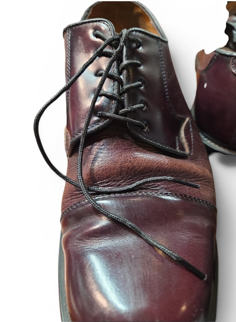 Casual Fridays  Deep Burgundy Oxford Size 9 1/2  Leather Sole Dress Shoes