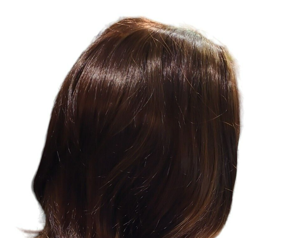 Long Wave Wigs Women Brown Mixed Color Heat Resistant Hair Synthetic Wig 16in