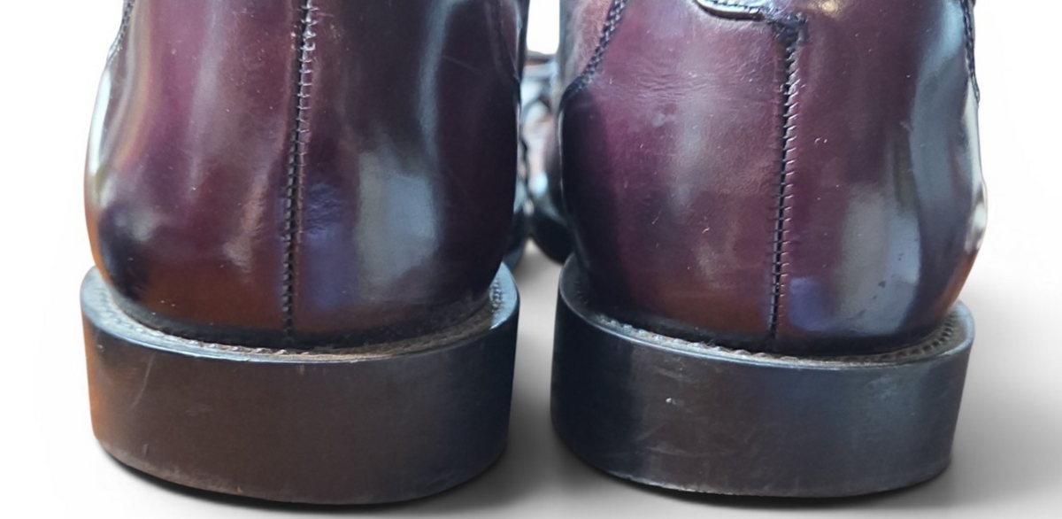 Casual Fridays  Deep Burgundy Oxford Size 9 1/2  Leather Sole Dress Shoes