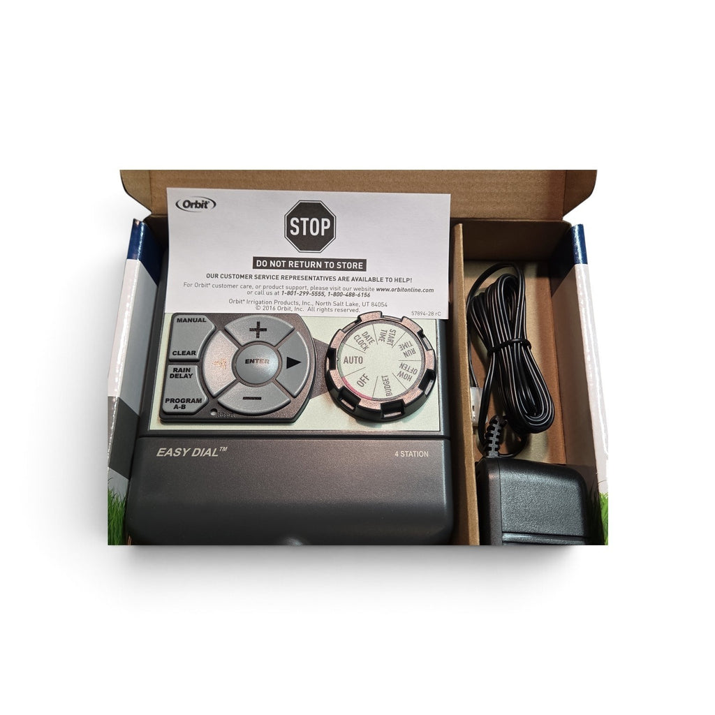 NEW ORBIT EASY DIAL 4 ZONE STATION IRRIGATION SPRINKLER CONTROLLER