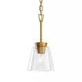 Kichler Zandi Classic Gold Modern Clear Glass Cylinder Mini Pendant Light