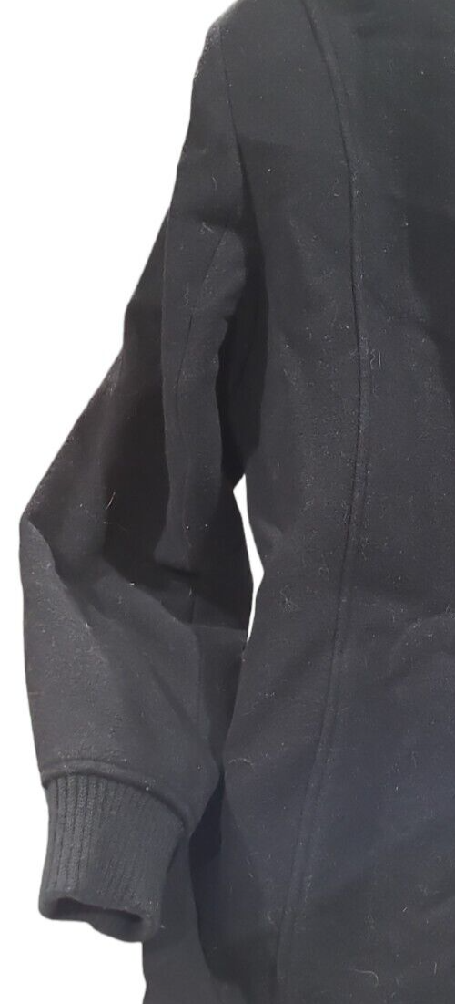 Liz Claiborne  Womens L Black Polyester Blend Dual Close Peacoat